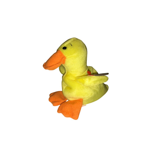 1994 Quackers the Yellow Duck Beanie Baby TY Beanie Baby  A+ Stuff Plush Toys / Stuffed Animals