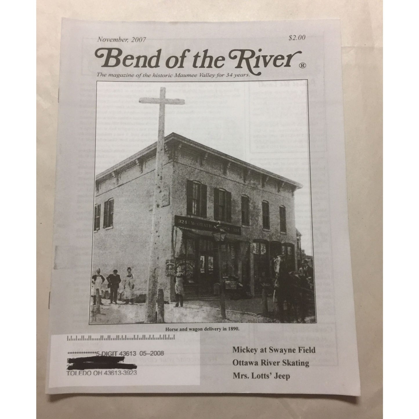 BEND OF THE RIVER Magazine Historic Maumee Valley  November 2007 Issue