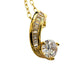 Pretty 18kt Gold Plated White Topaz and Zirconia Swirl Necklace