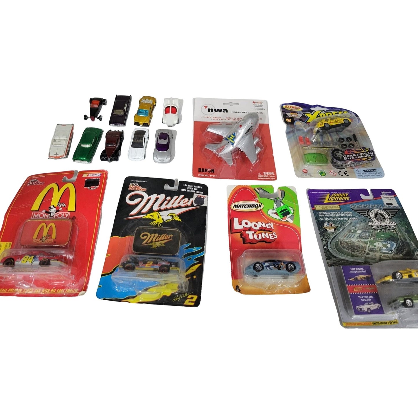 Hot wheels Lot- McDonalds monopoly, miller,  matchbox looney tunes car, johnny lightning, nwa