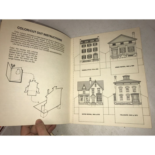 Good Old Houses Neighborhood Dover Coloring Book