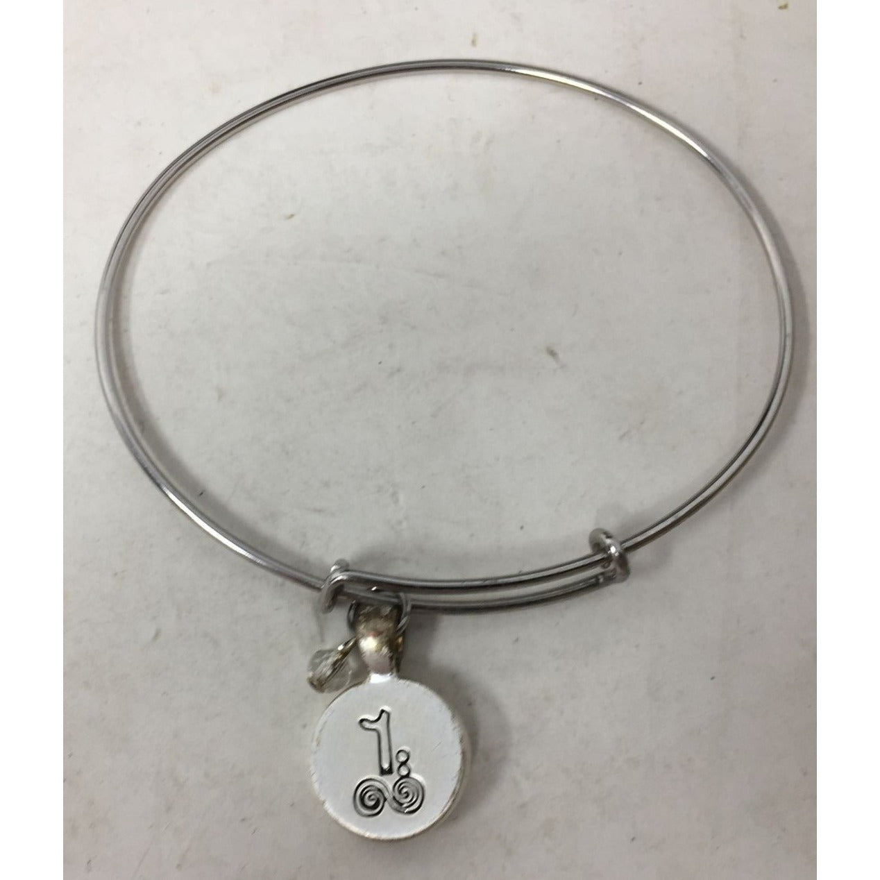 Womens Silver Tone Bracelet for Birth Month April