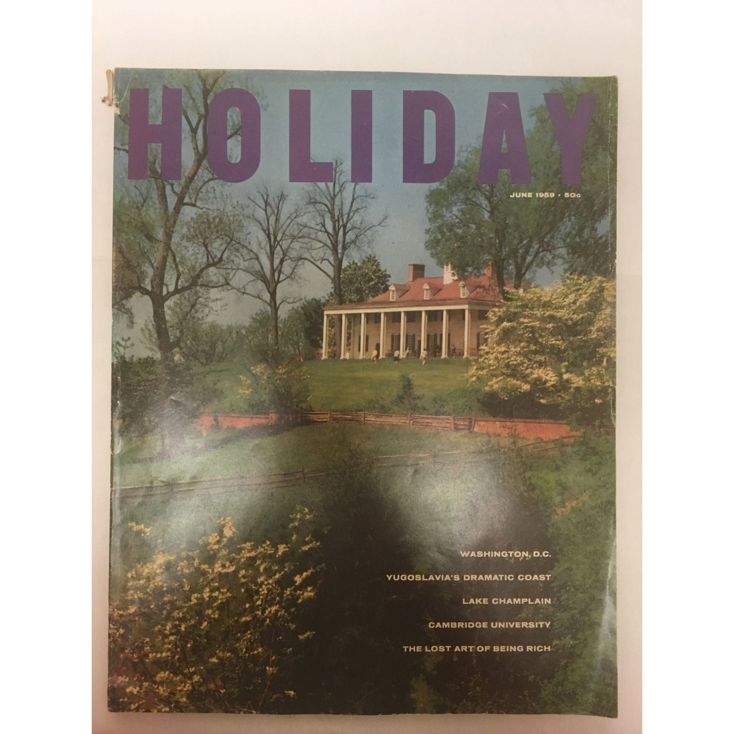 Vintage HOLIDAY Magazine June 1959 Washington DC, Cambridge University