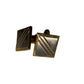 Vintage Mens Squared Gold Toned Cuff Links