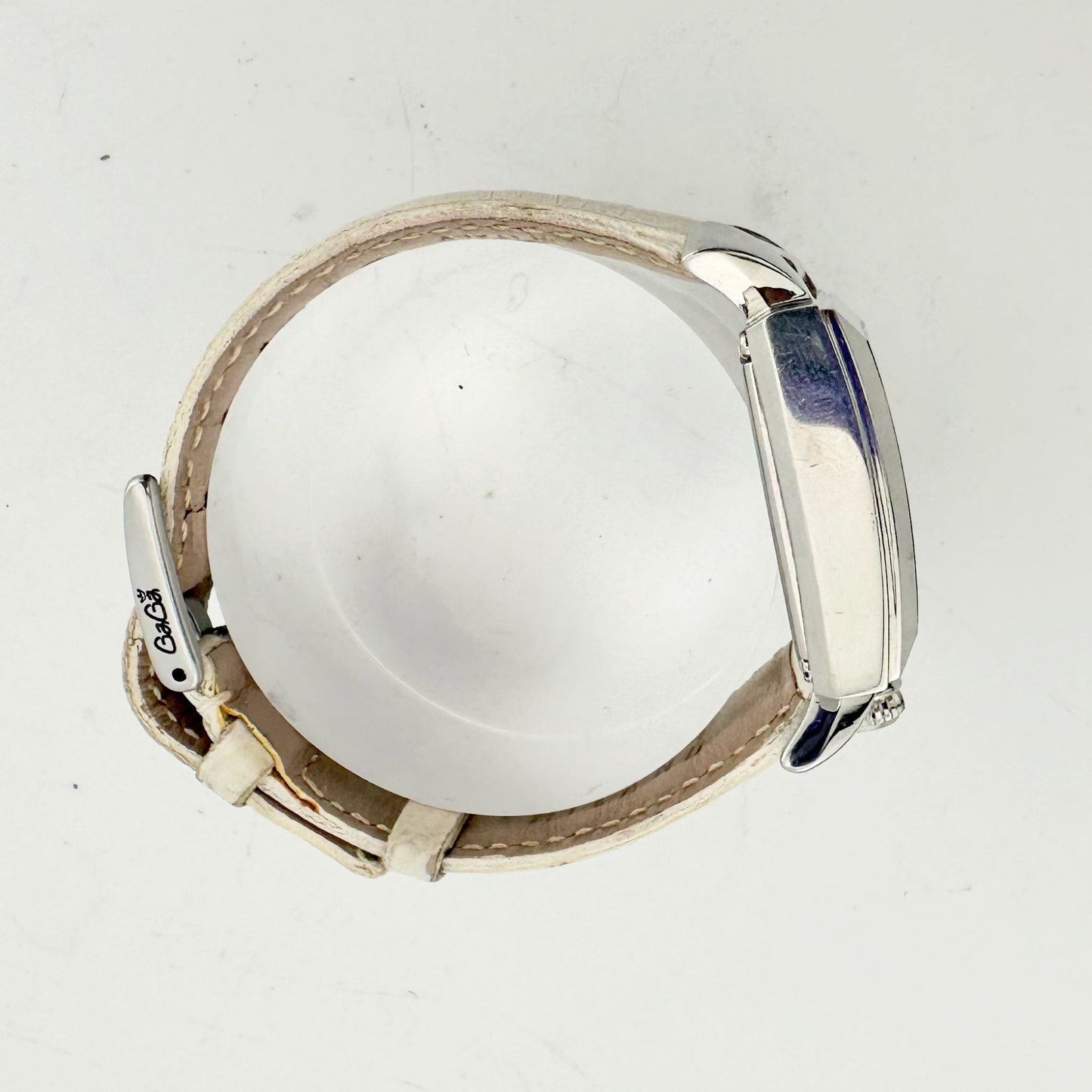 GaGa MILANO NAPOLEONE Men's Wrist watch - White Band -Stand Out Bold Face - Great Find!