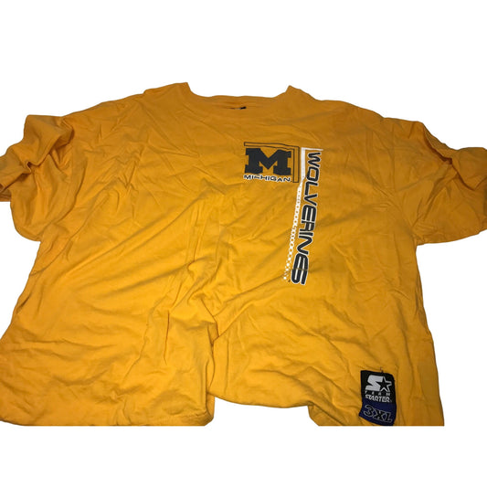 Mens Size 3XL U of M - Wolverines Yellow Tee Shirt