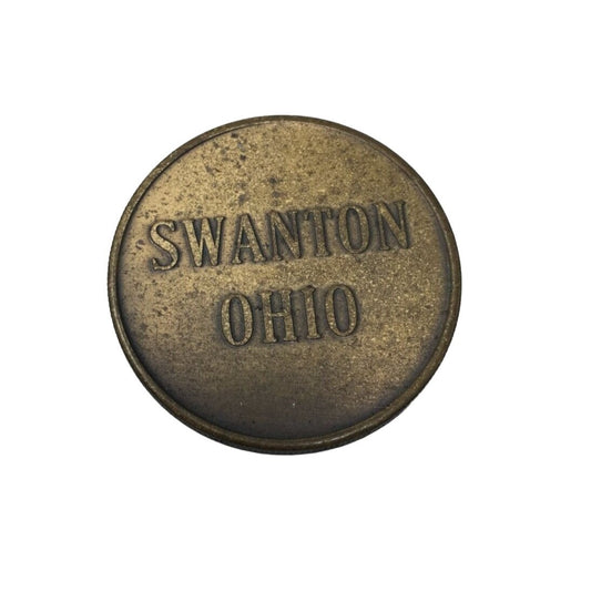 Vintage Collectible Gold Tone Coin State of Ohio 1883 Village of Swanton 1983