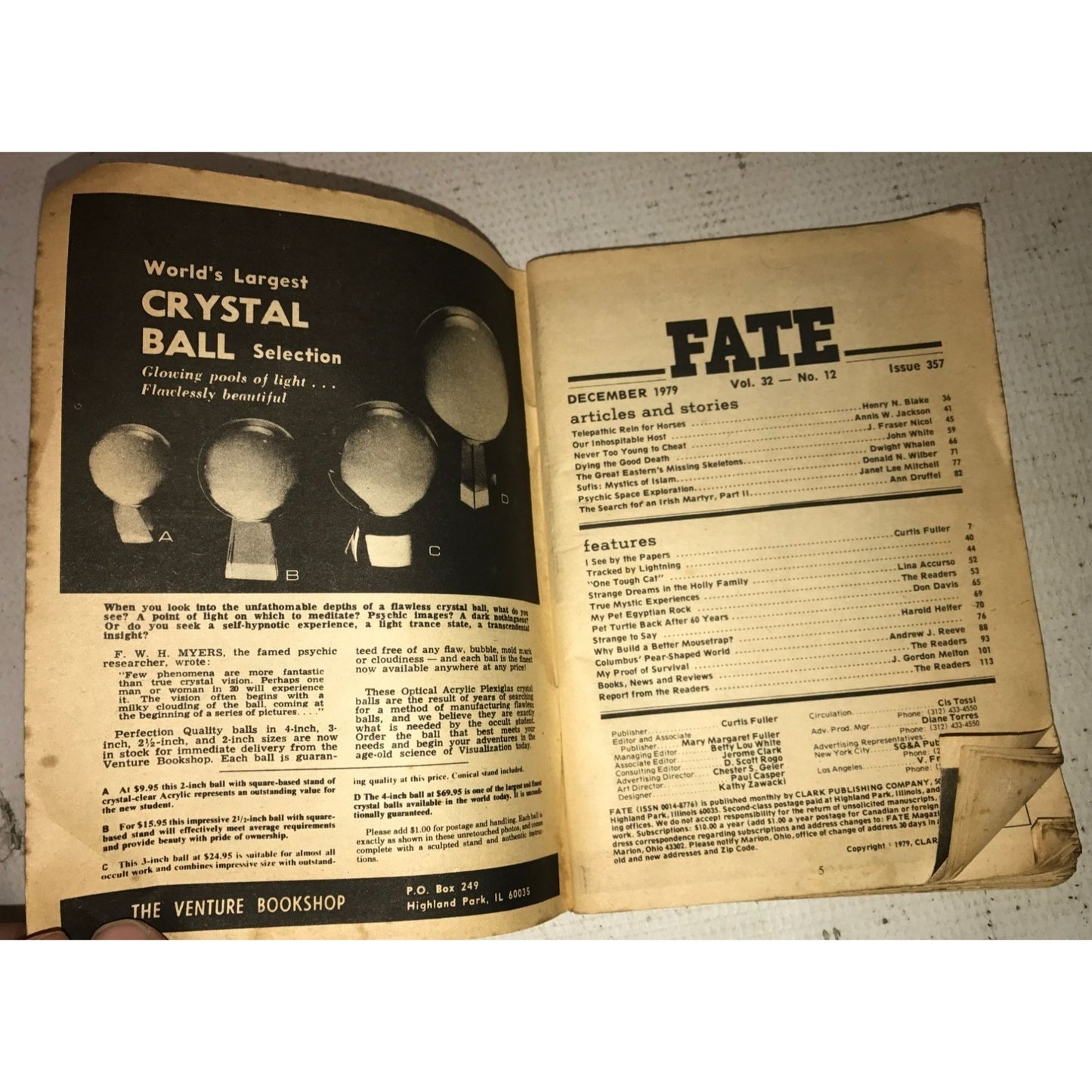 FATE Magazine Booklet December 1979 Volume 32 Number 12