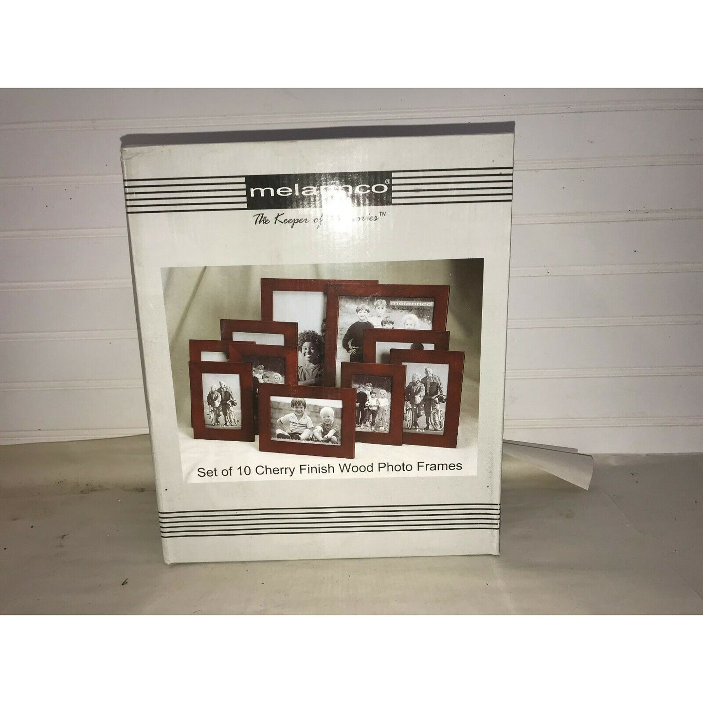 Melannco Set Of 10 CHERRY Finish Wood PHOTO FRAMES New In Box