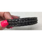 Women's Black/Silver Tone Gunmetal Mesh Chain Bangle Bracelet