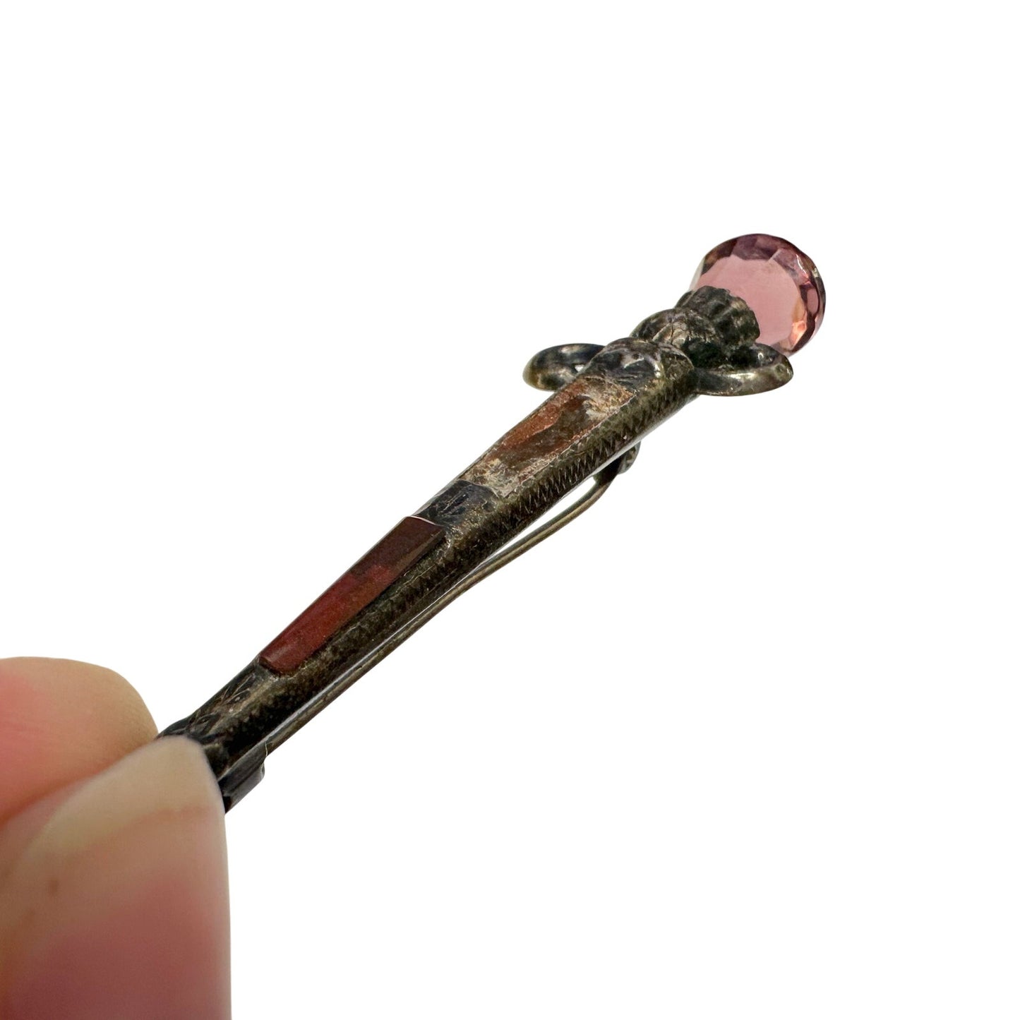 Antique Sword Shaped Scottish Dirk Brooch/Pin (Sterling Silver)