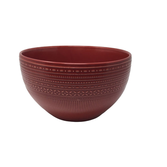 Design Pac Red Round Bowl with Textured Design