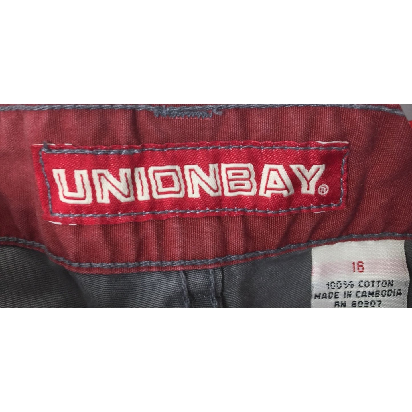 Unionbay Boy's Size 16 Pewter/Red Shorts w/ Pockets New with Tags