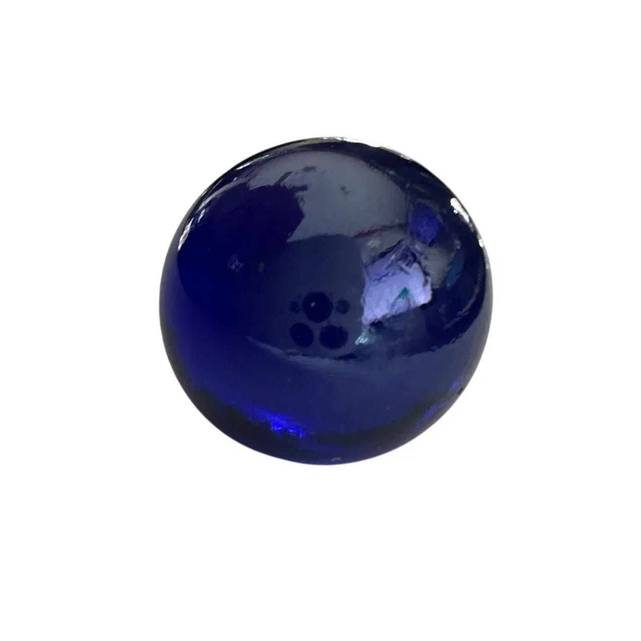 4 Vintage Navy Blue Shiny Large Glass Shooter Marbles - A+ Stuff - Collectibles - A+ Stuff