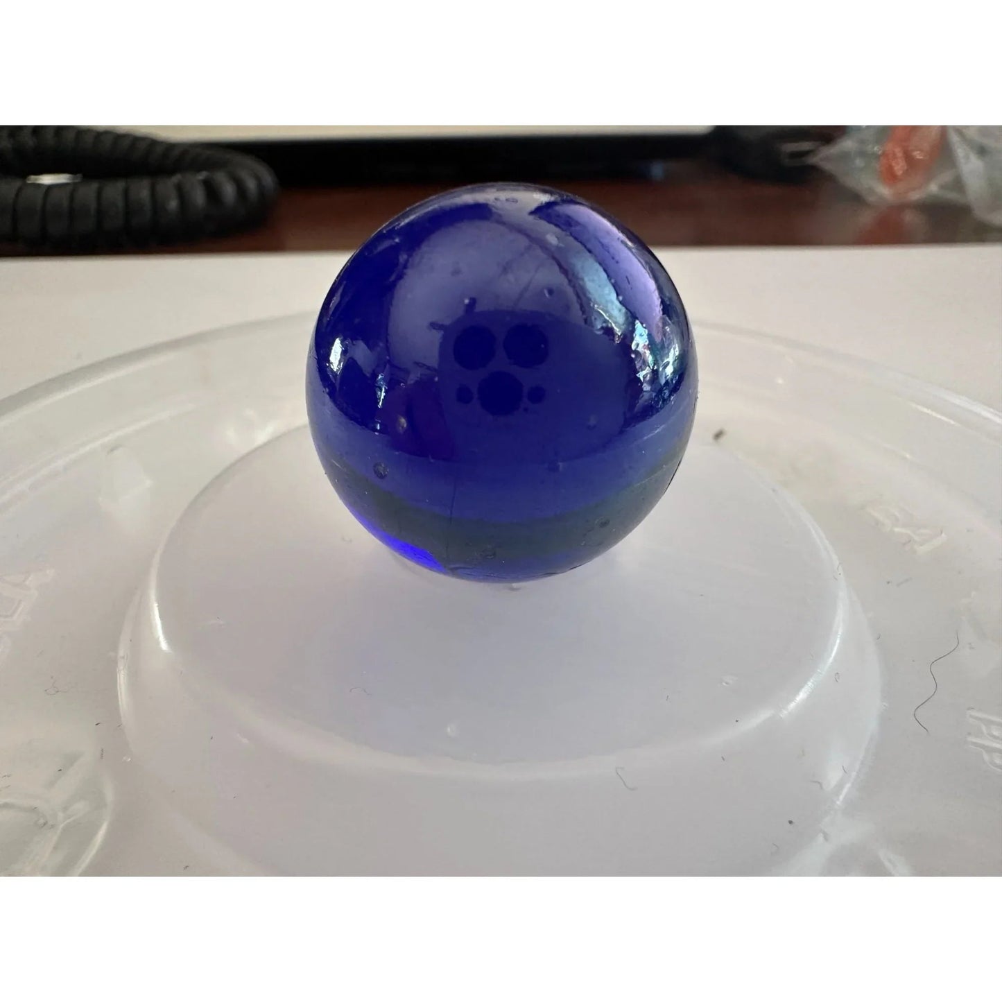4 Vintage Navy Blue Shiny Large Glass Shooter Marbles - A+ Stuff - Collectibles - A+ Stuff