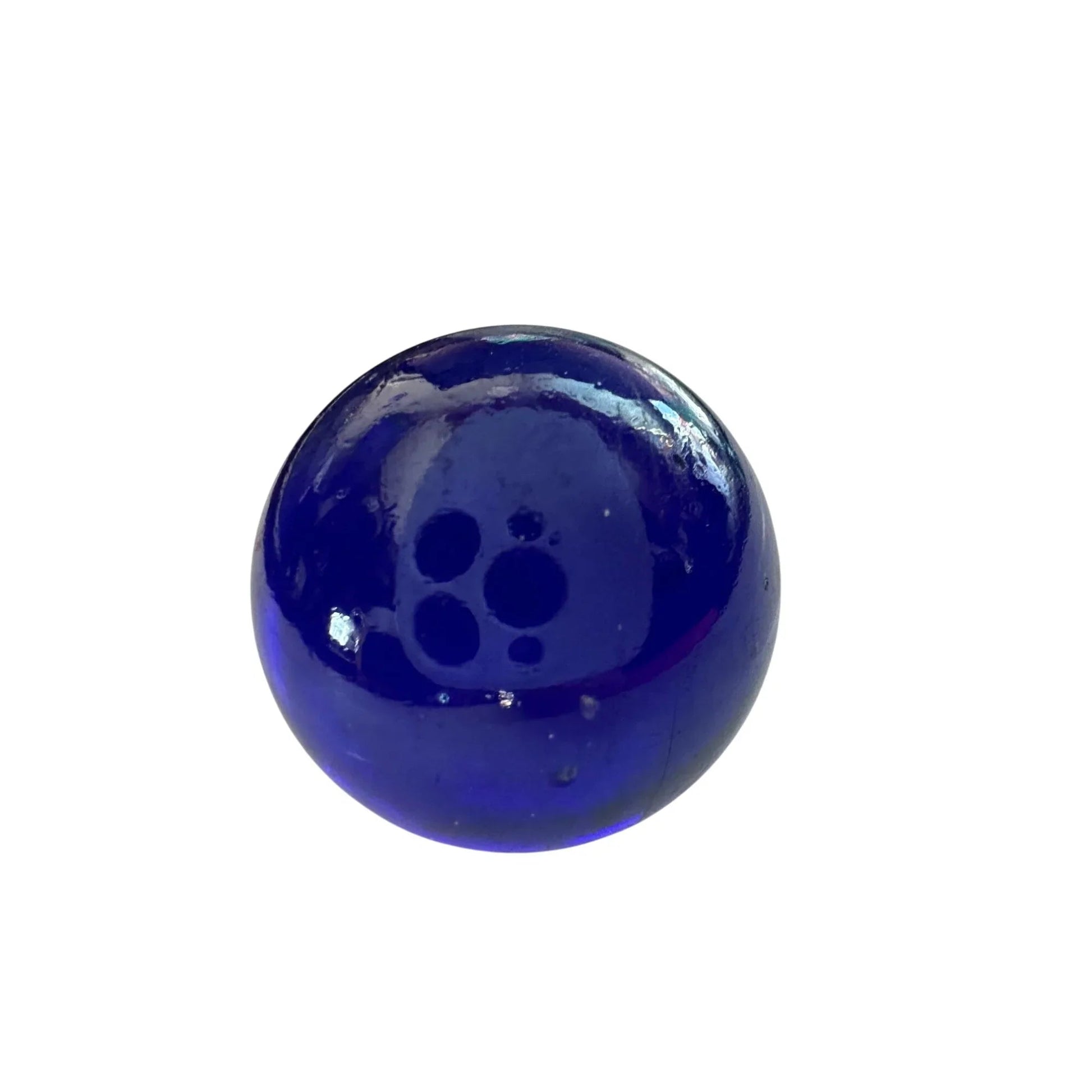 4 Vintage Navy Blue Shiny Large Glass Shooter Marbles - A+ Stuff - Collectibles - A+ Stuff