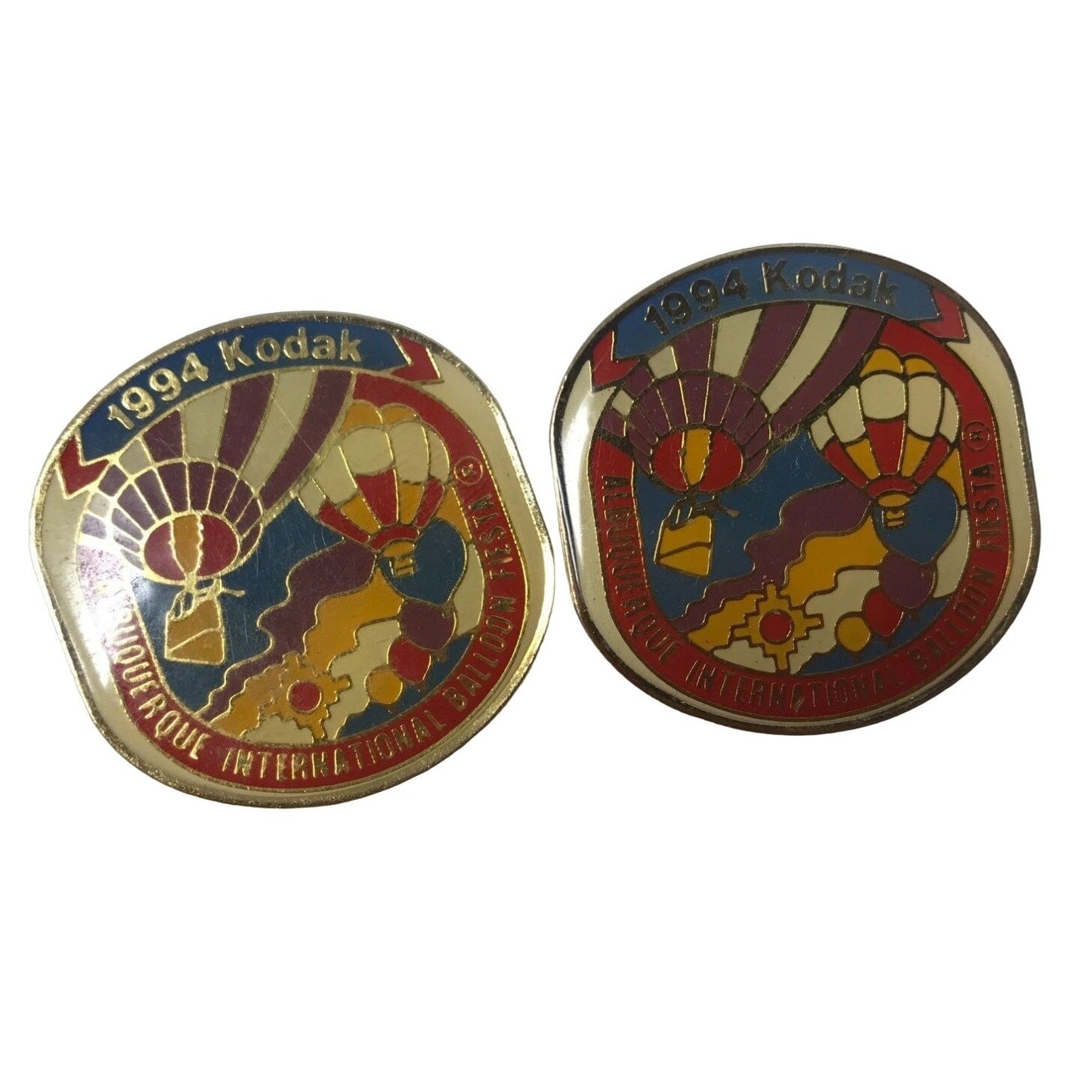 Vintage 1994 Kodak Albuquerque International Balloon Fiesta Lapel Pins