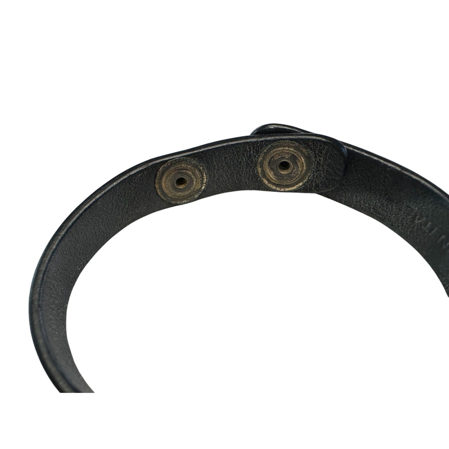 Salvatore Ferragamo Black Leather Vara Bow Bracelet with Pouch