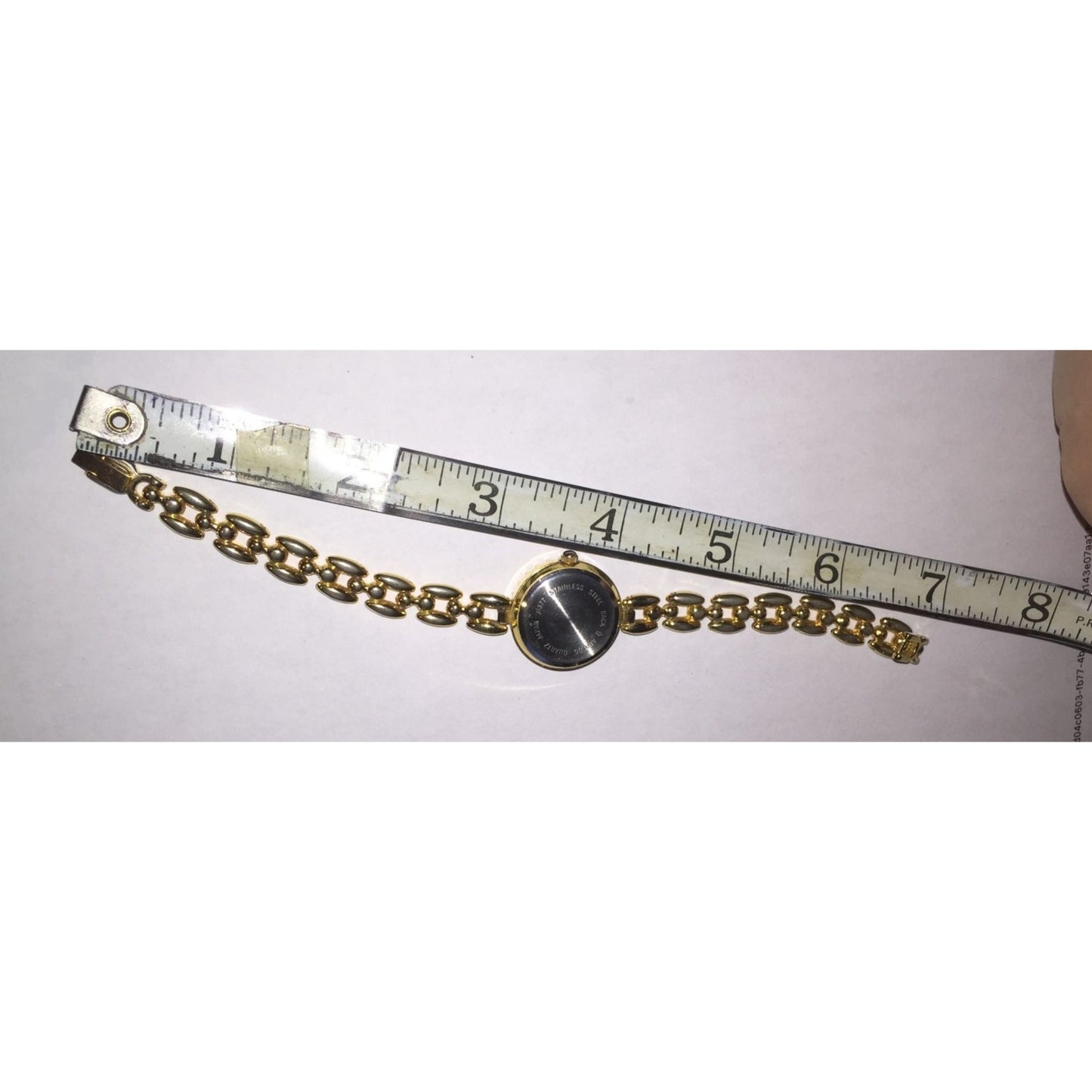 Womens Elizabeth Taylor Quartz Watch Gold Tone w/ Rhinestones