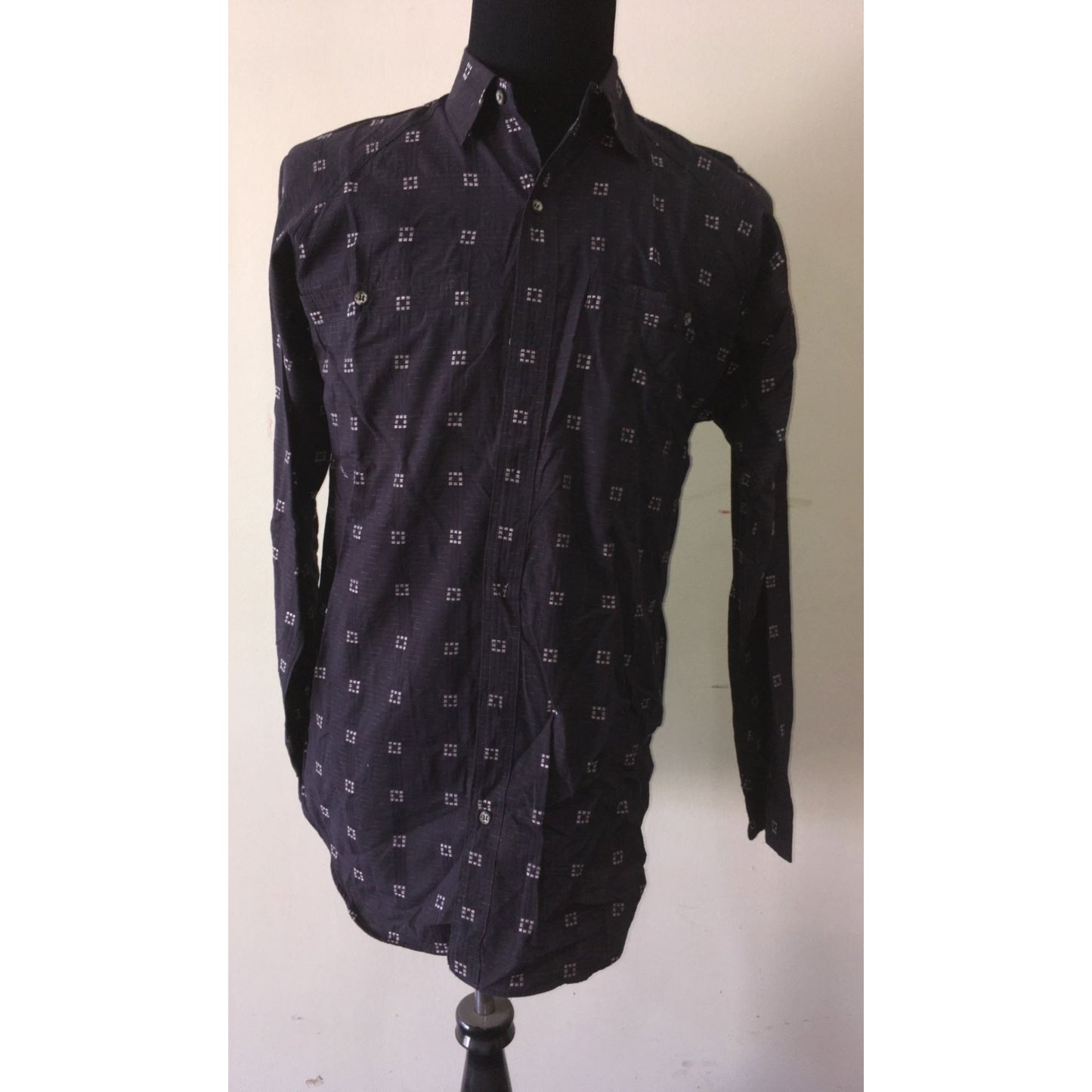 Men's Merona Size Small Button Up Collared Dress Shirt