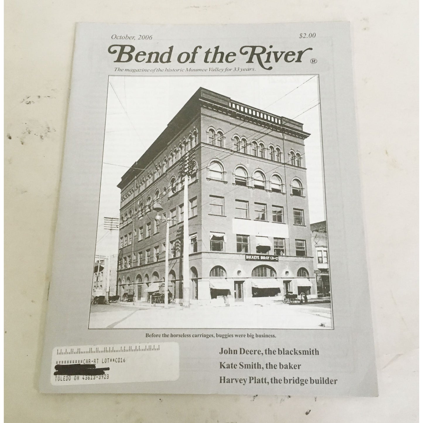 BEND OF THE RIVER Magazine Historic Maumee Valley  October 2006 Issue