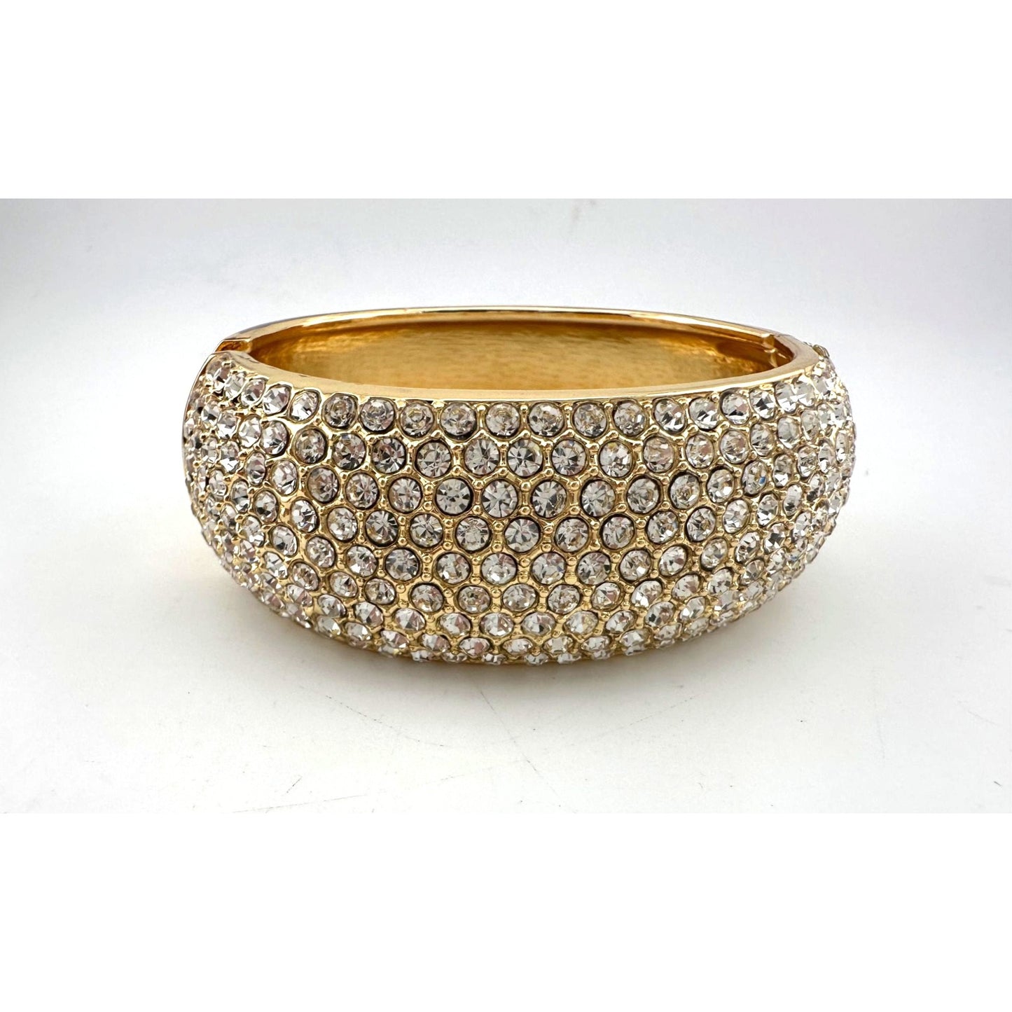 Wide Rhinestone Bangle Bracelet