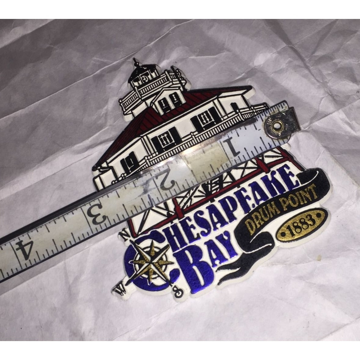 CHESAPEAKE BAY Drum Point 1883 Vintage Collectible Souvenir Magnet