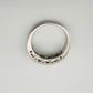 Natural Black and White Diamond Band Ring - size 7.25