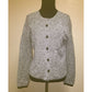 Talbots Size Small Cardigan Sweater Grey/Black with Buttons