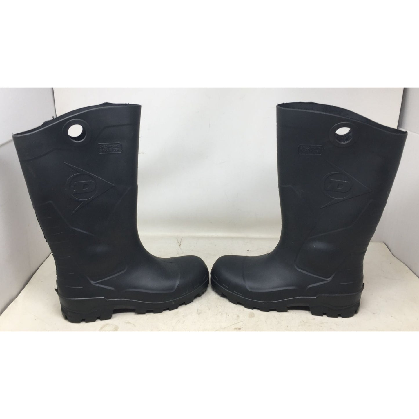 Unisex Black Rubber Dunlop Boots- Made in USA- Mens Size 6 & Womens Size 8