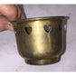 Vintage Small Brass Tea Light Votive Candle Holder With Heart Cutouts