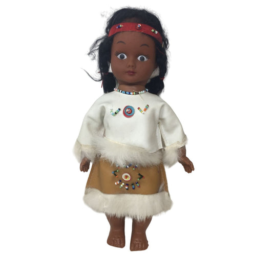 Native American Girl Doll (plastic) Vintage (1970s) Collectible Cultural Doll