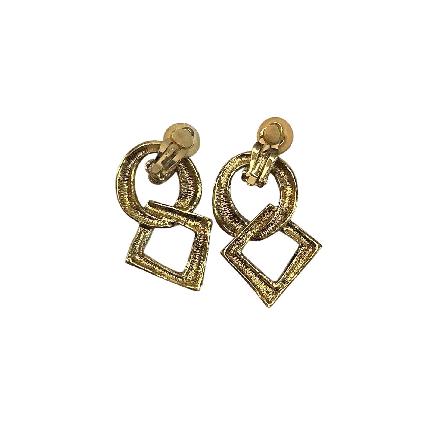 Yves Saint Laurent YSL Vintage Geometric Dangle Earrings