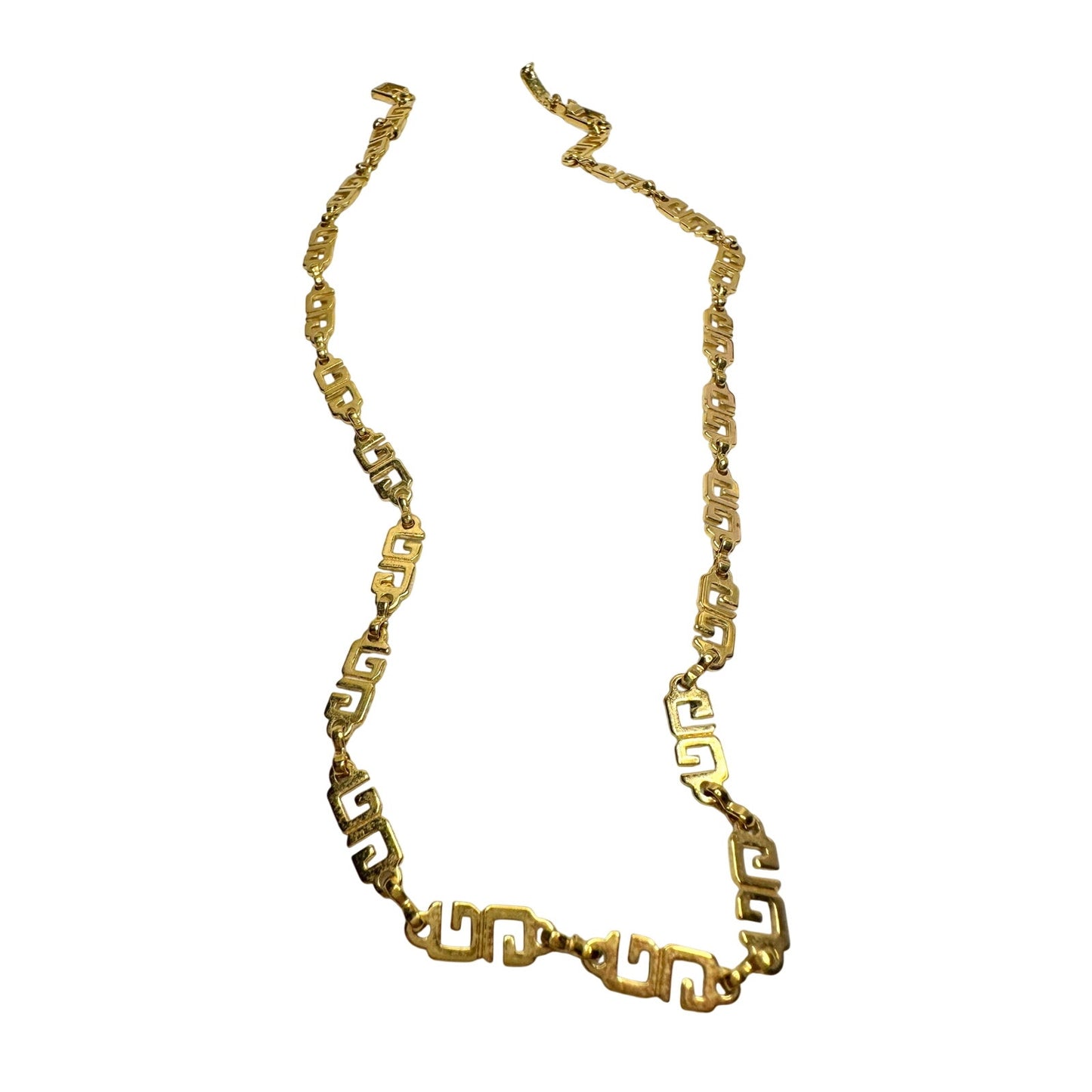 Givenchy Gold-Plate GG Necklace - 15" - Vintage