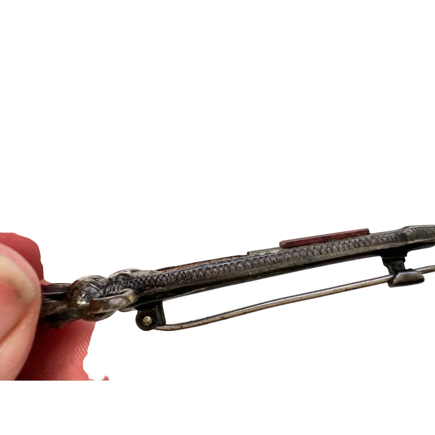 Antique Sword Shaped Scottish Dirk Brooch/Pin (Sterling Silver)