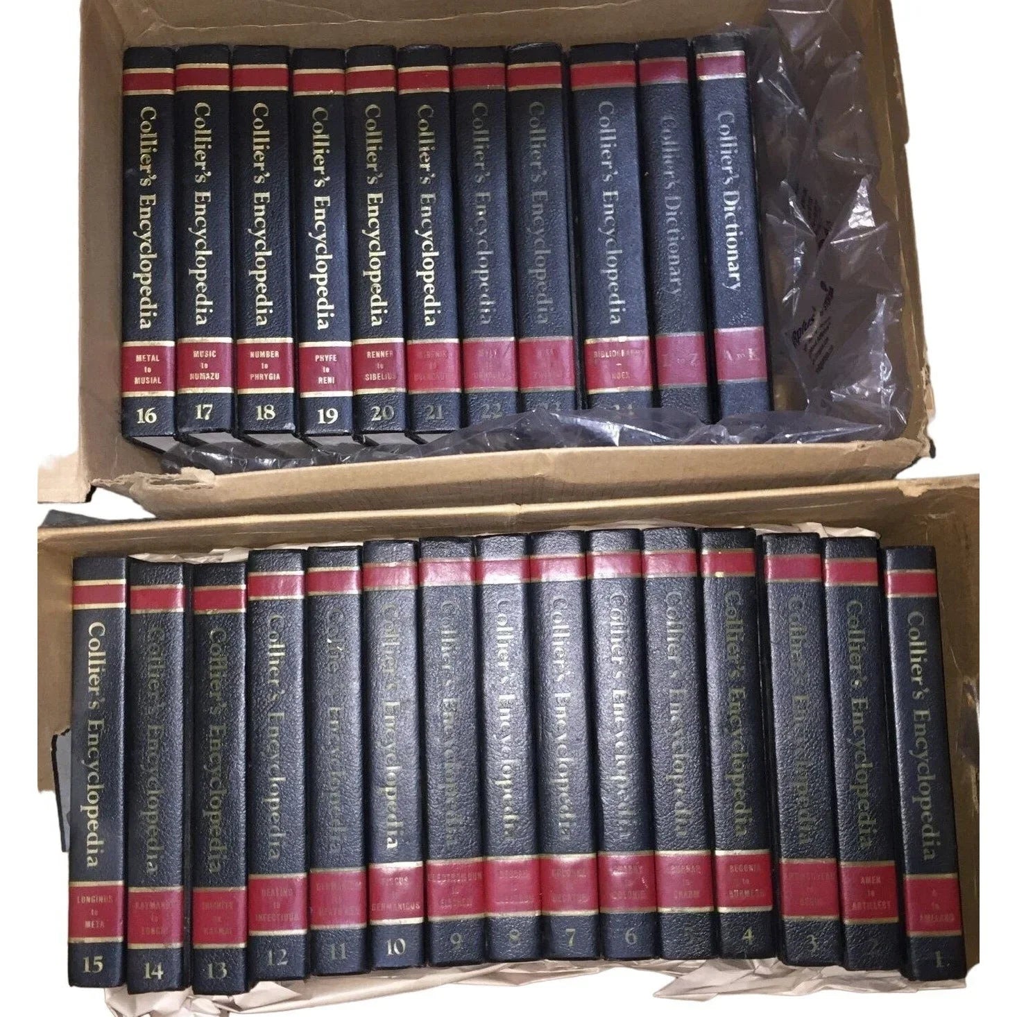 Collier's Encyclopedia and Dictionary Collection Hardcover Books – A+ Stuff