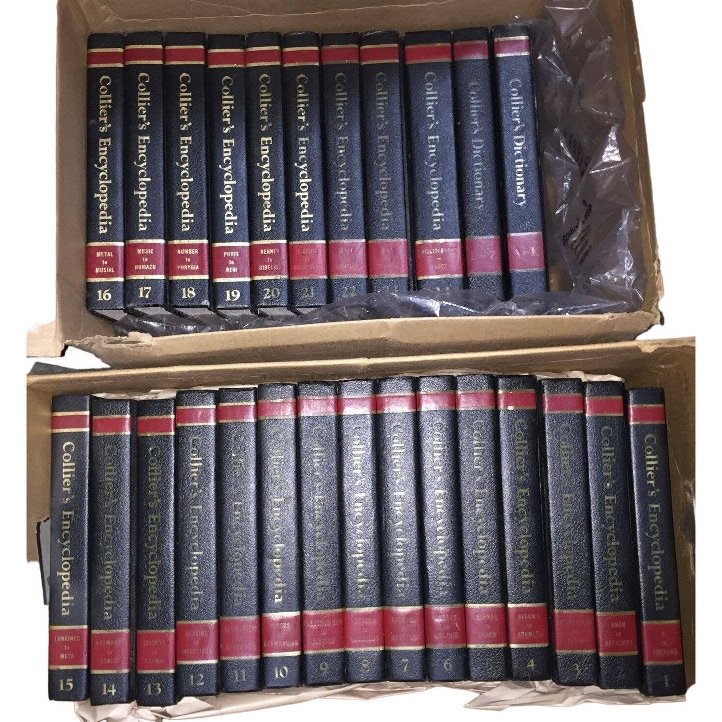 Collier's Encyclopedia and Dictionary Collection Hardcover Books