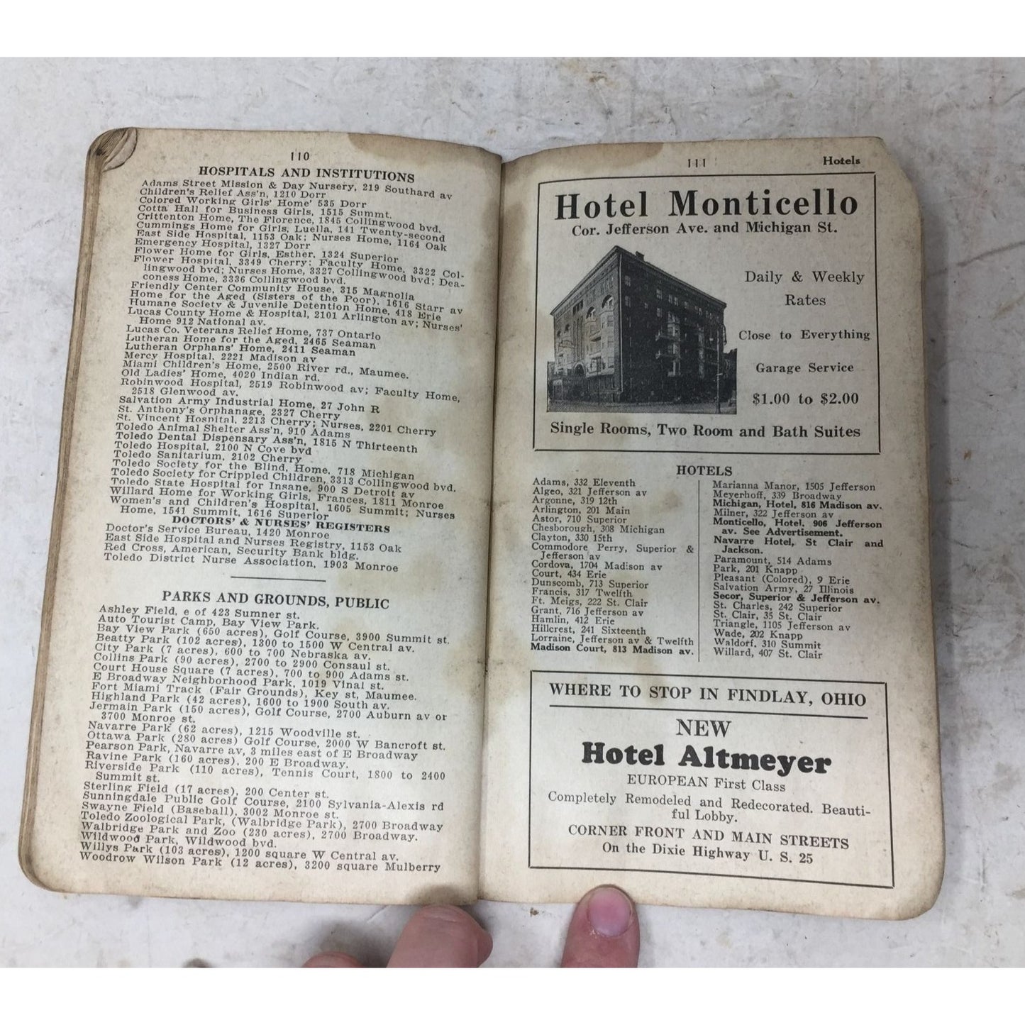 Dreher's Simplex Street and House Number Guide of the city of Toledo Directory of General Info