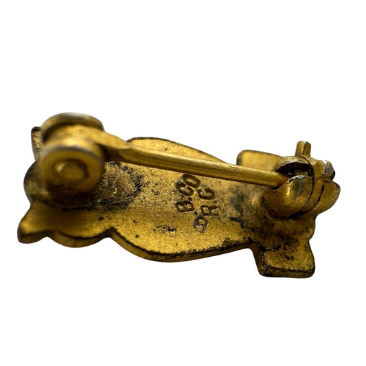 Antique Owl Pin with '1926' under Owl - 1/2 " Tall stamped B.B. Co. R.G.