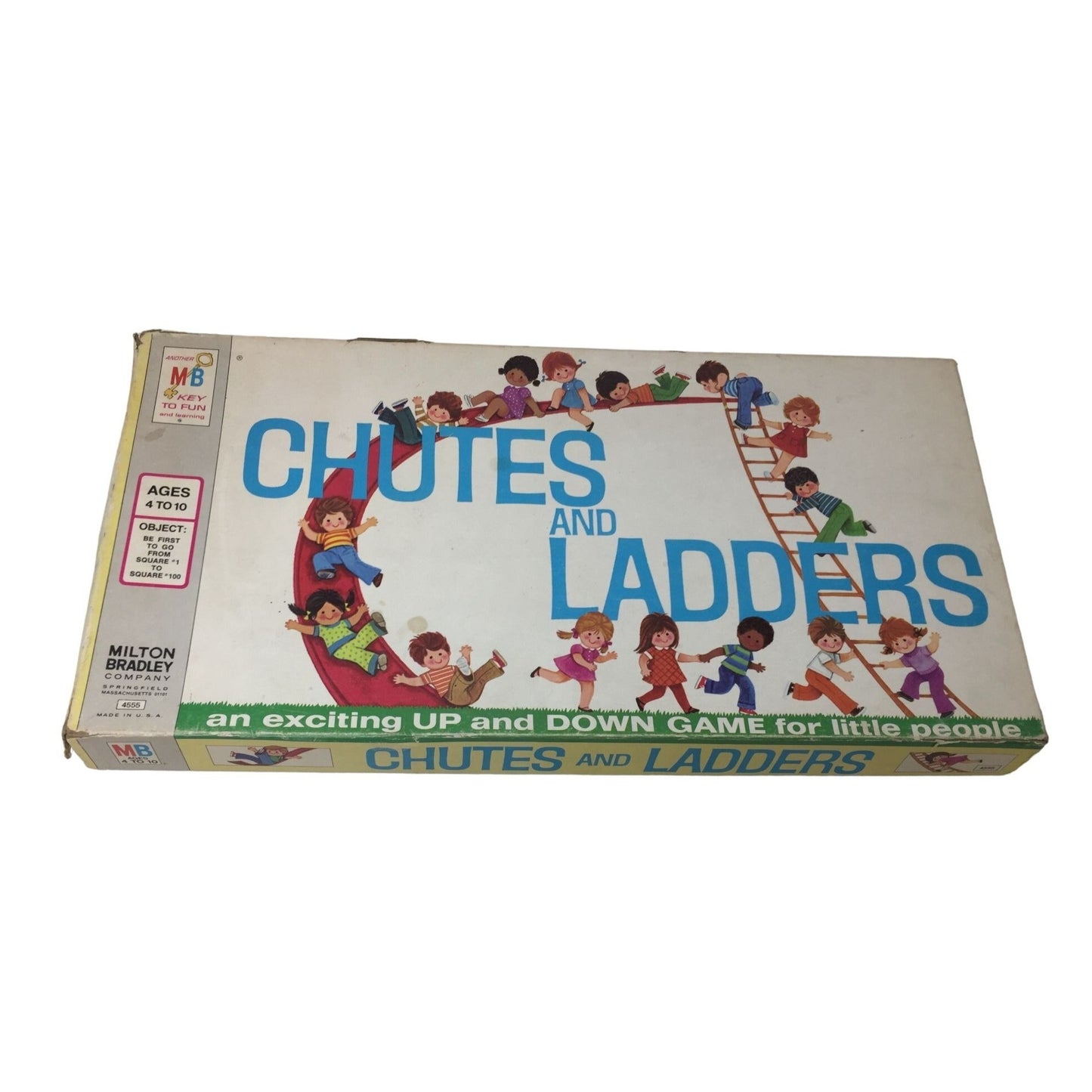 Vintage Milton Bradley Chutes and Ladders Board Game Comes with Board/4 Characters/Spinner