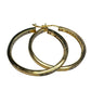 Beautiful 1/2 Carat Inside Out Diamond Hoop Earrings - 14kt Goldplate over 925 Sterling Silver