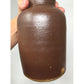 Vintage Dark Brown Stoneware Vase - about 7'' tall