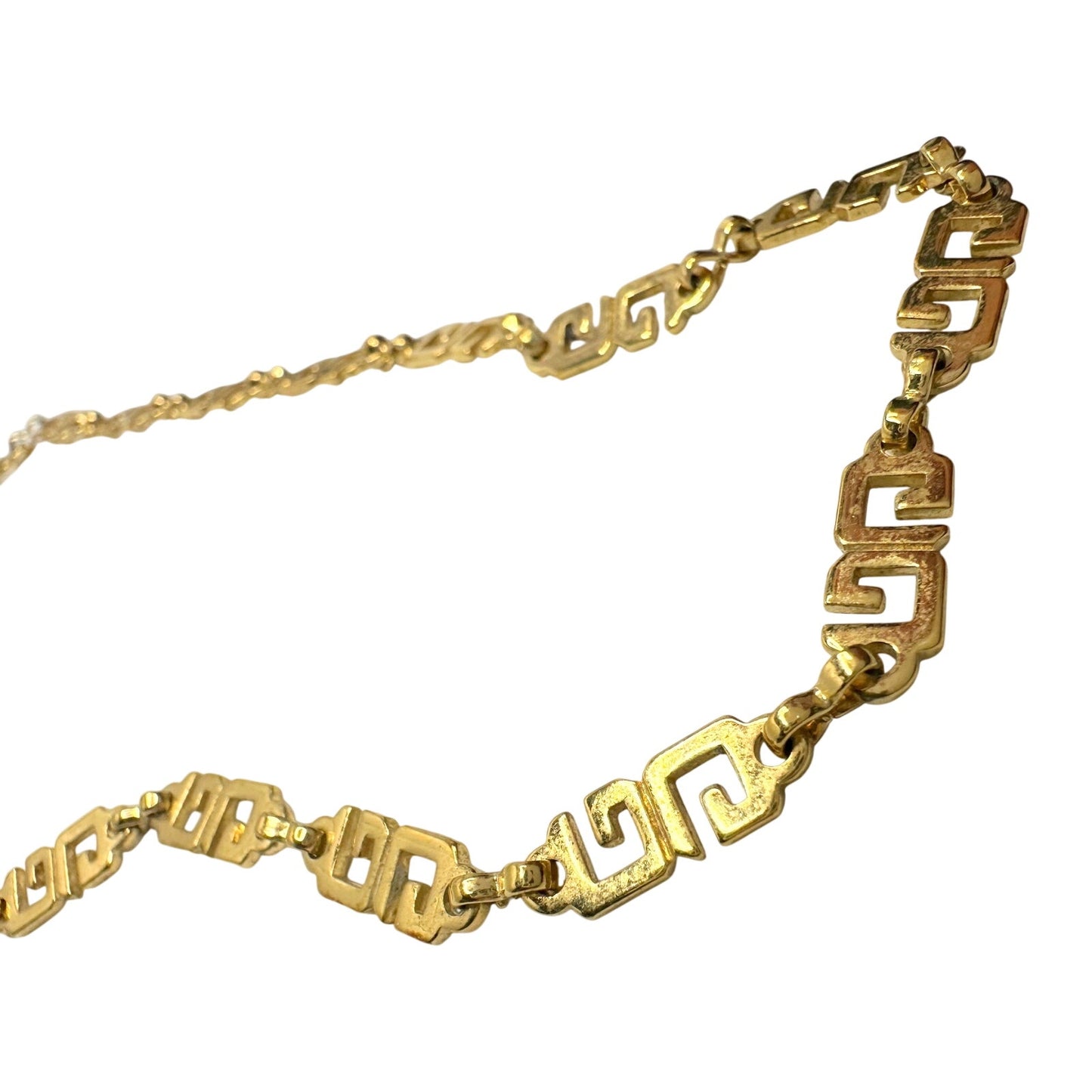 Givenchy Gold-Plate GG Necklace - 15" - Vintage