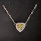 Beautiful Green Peridot Heart Necklace 18" Chain