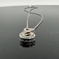 Beautiful  INFINITY Necklace - 14kt Gold & Sterling Silver with Natural Diamonds