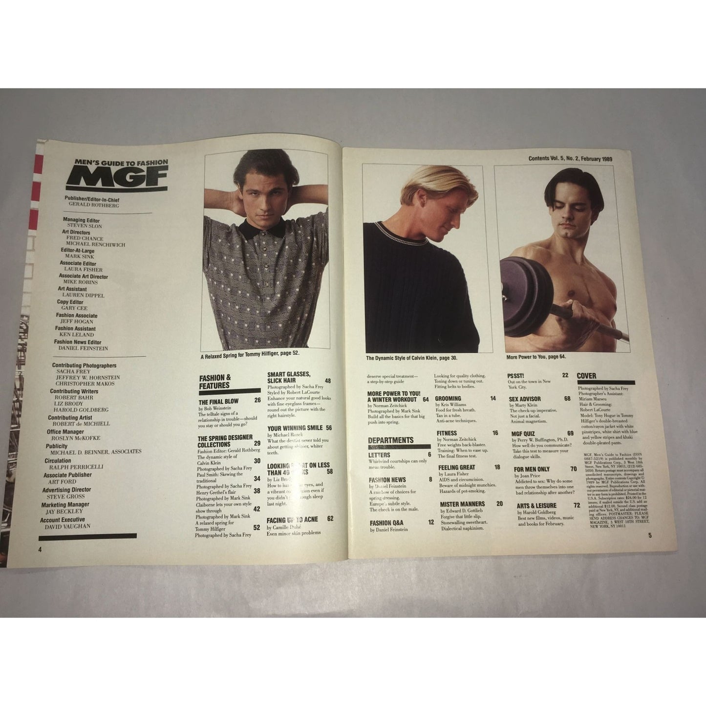 Vintage 1989 MGF Men's Guide To Fashion Magazine