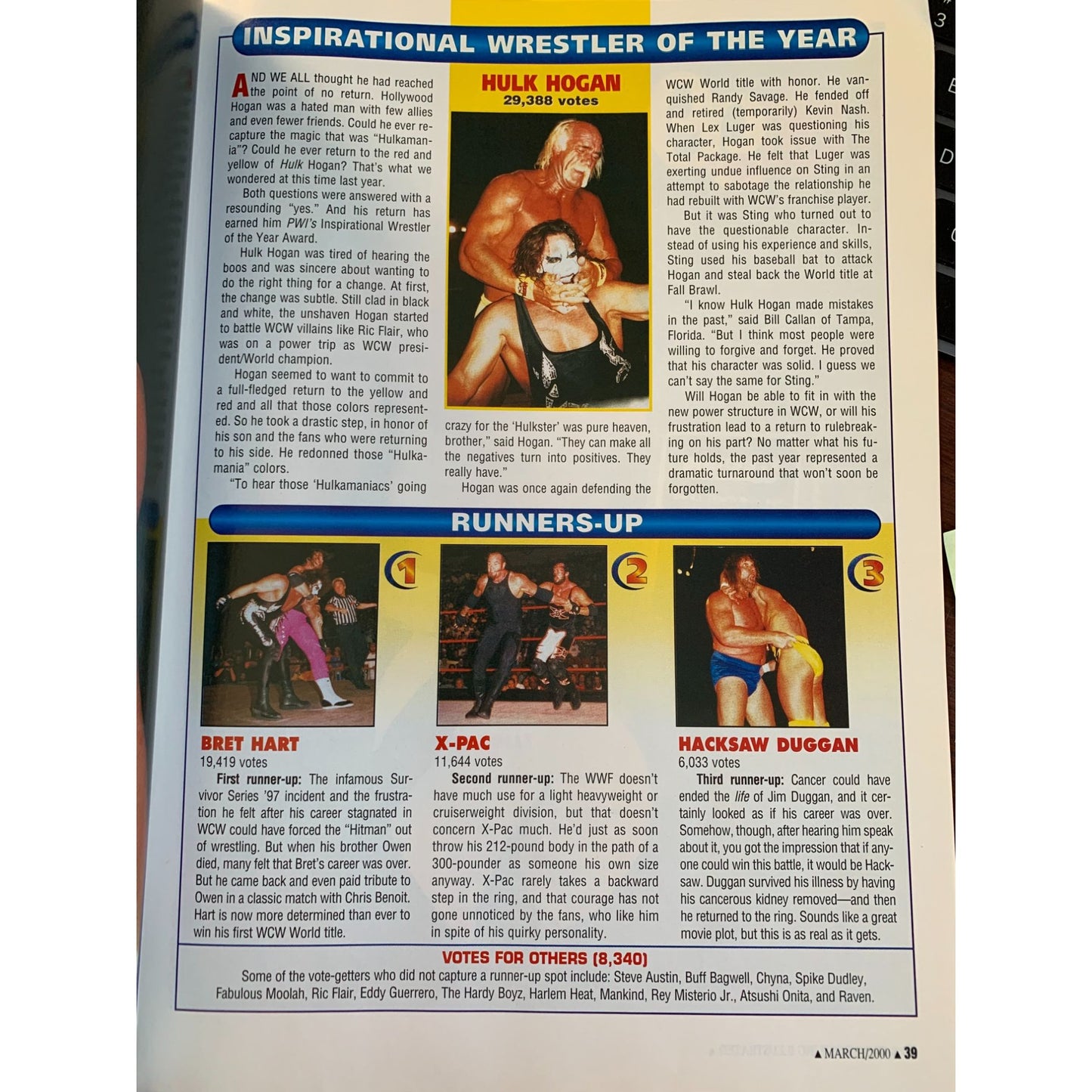 Vintage PRO WRESTLING ILLUSTRATED MARCH 2000 Magazine