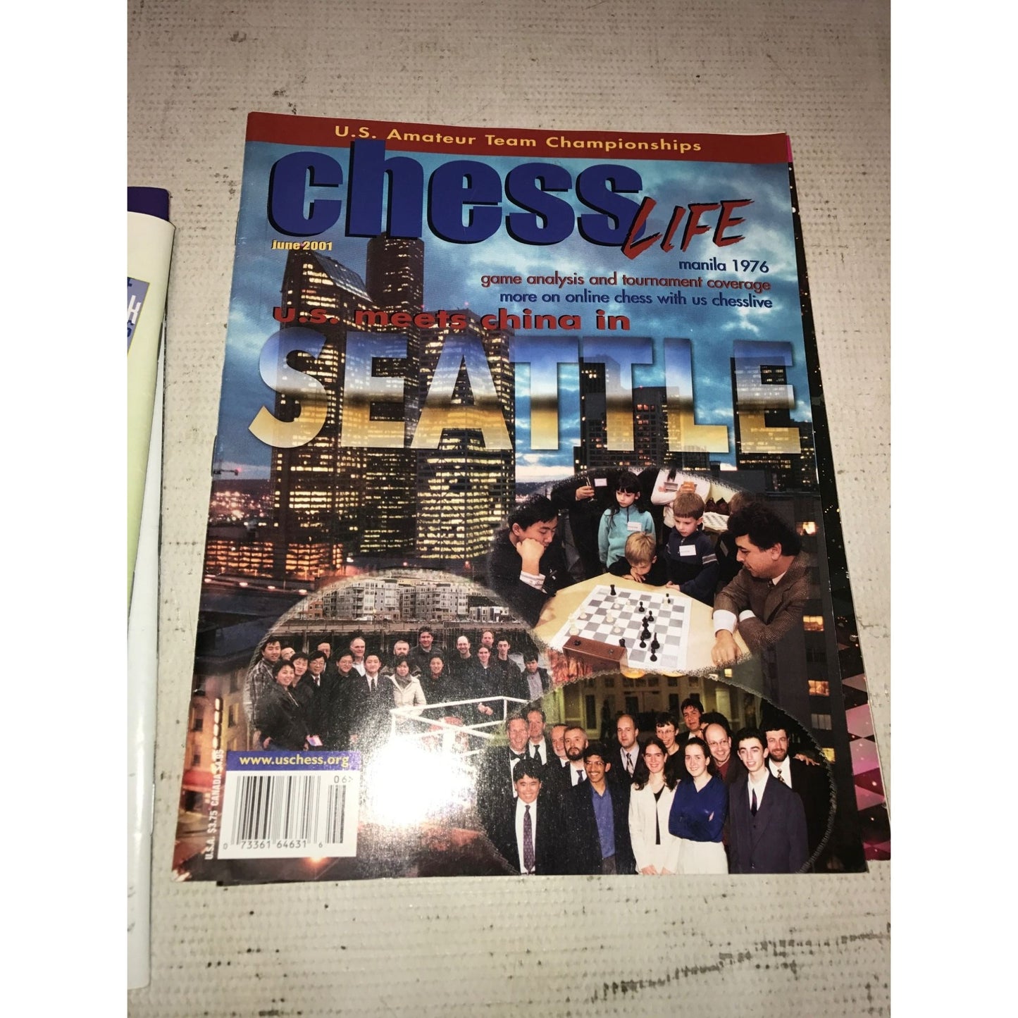 Vintage Bundle of 5 Chess Life Collectible Magazines (Jan- May 2001)