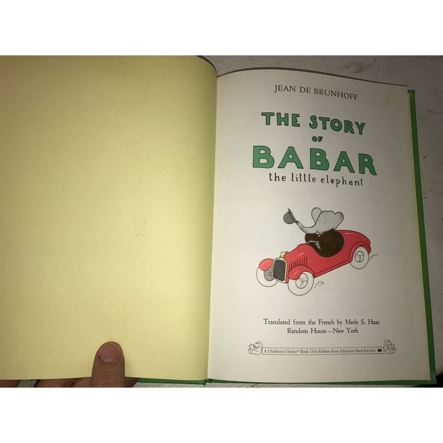 The Story Of Babar The Little Elephant By Jean De Brunhoff Hardcover book