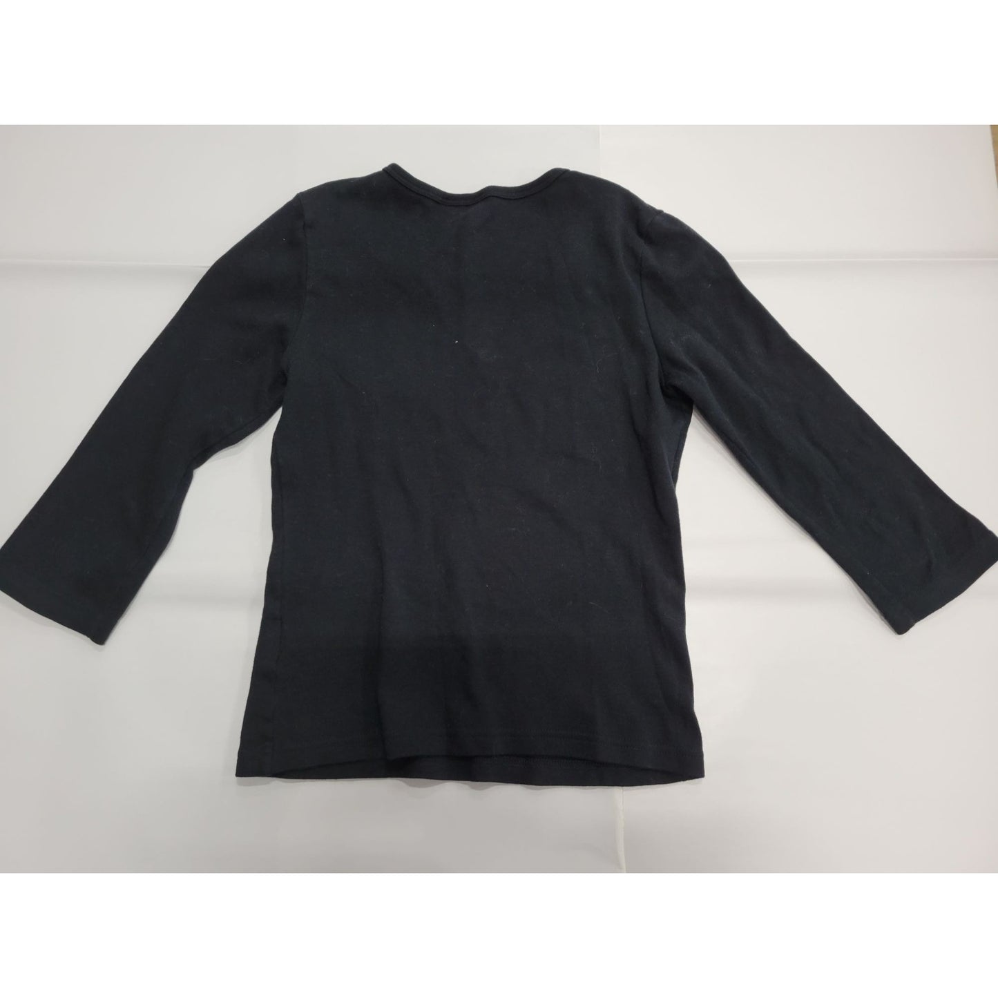 Womens Black Cotton Long Sleeved Shirt Size 6